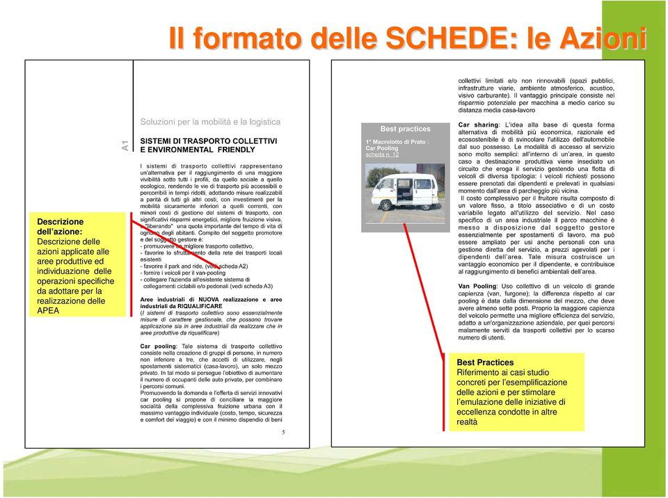 realizzazione delle APEA Best Practices Riferimento ai casi studio concreti per l