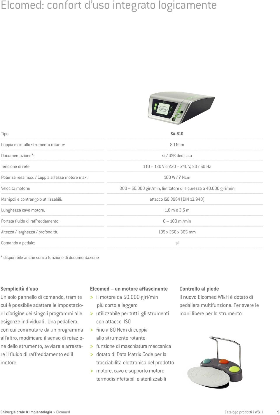 000 giri/min Manipoli e contrangolo utilizzabili: attacco ISO 3964 (DIN 13.