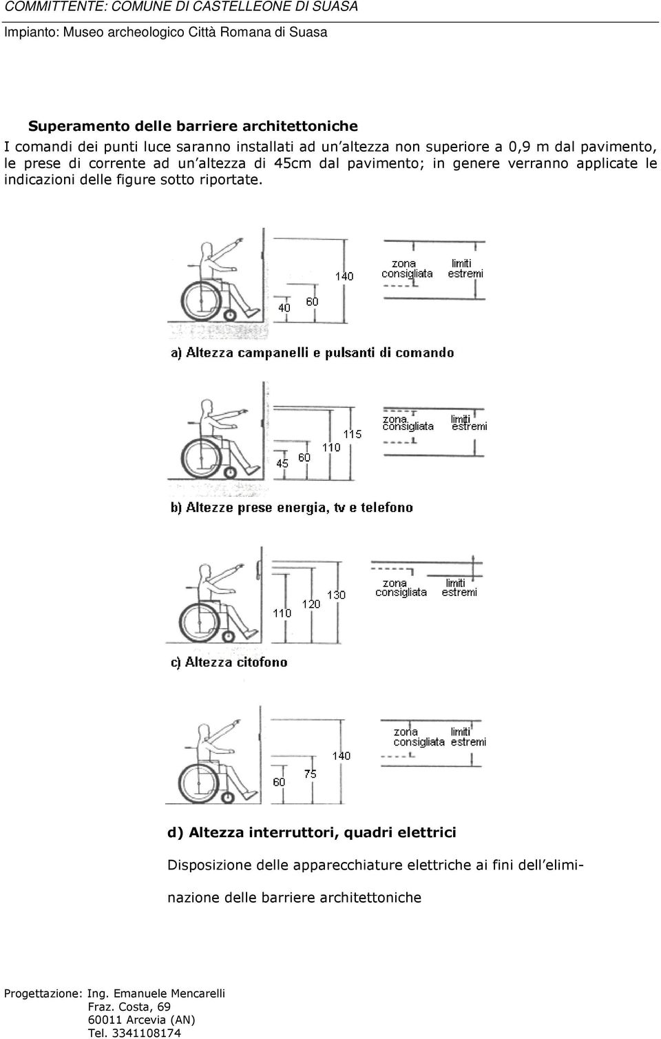 genere verranno applicate le indicazioni delle figure sotto riportate.