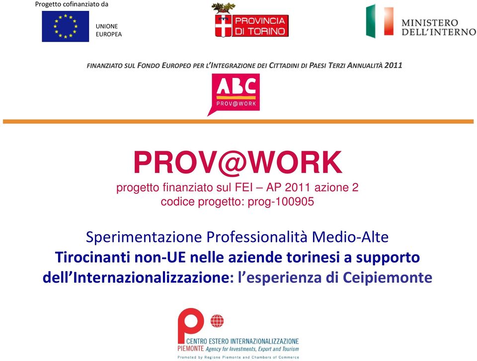 azione 2 codice progetto: prog-100905 Sperimentazione Professionalità Medio-Alte