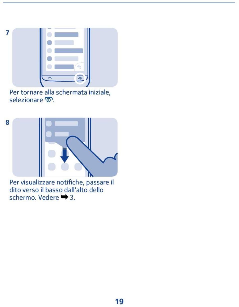 8 Per visualizzare notifiche, passare