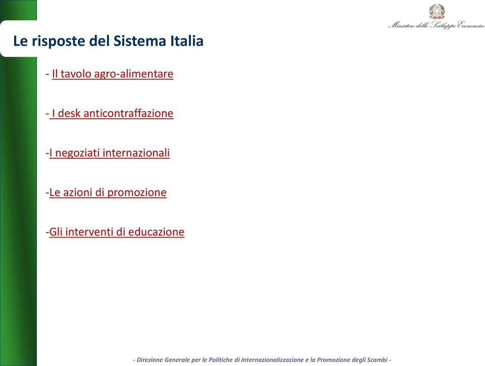 anticontraffazione -I negoziati