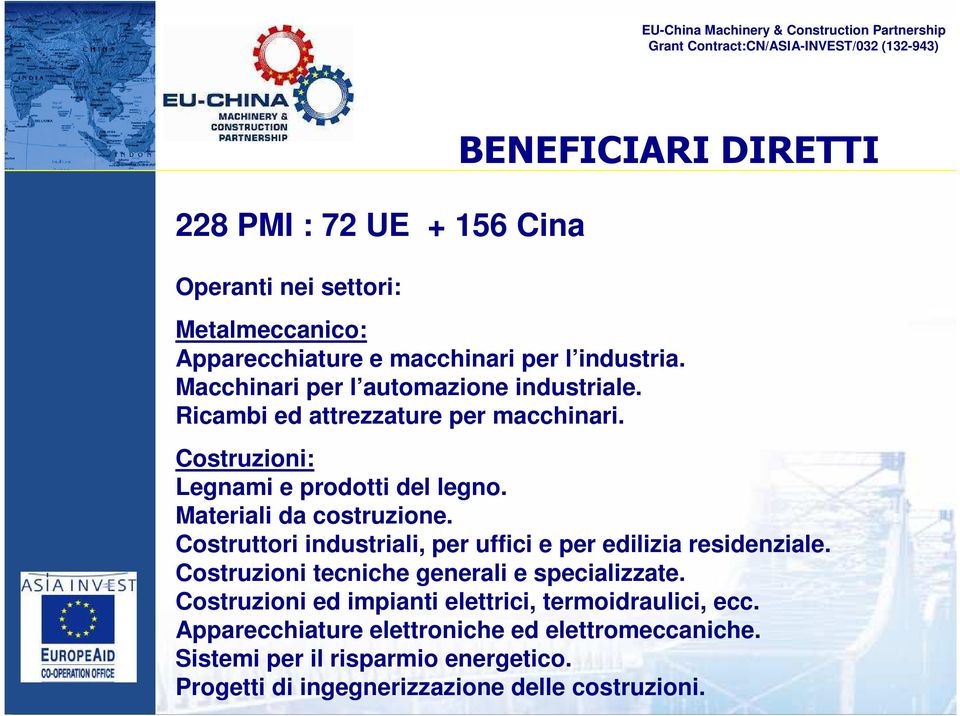 Materiali da costruzione. Costruttori industriali, per uffici e per edilizia residenziale. Costruzioni tecniche generali e specializzate.