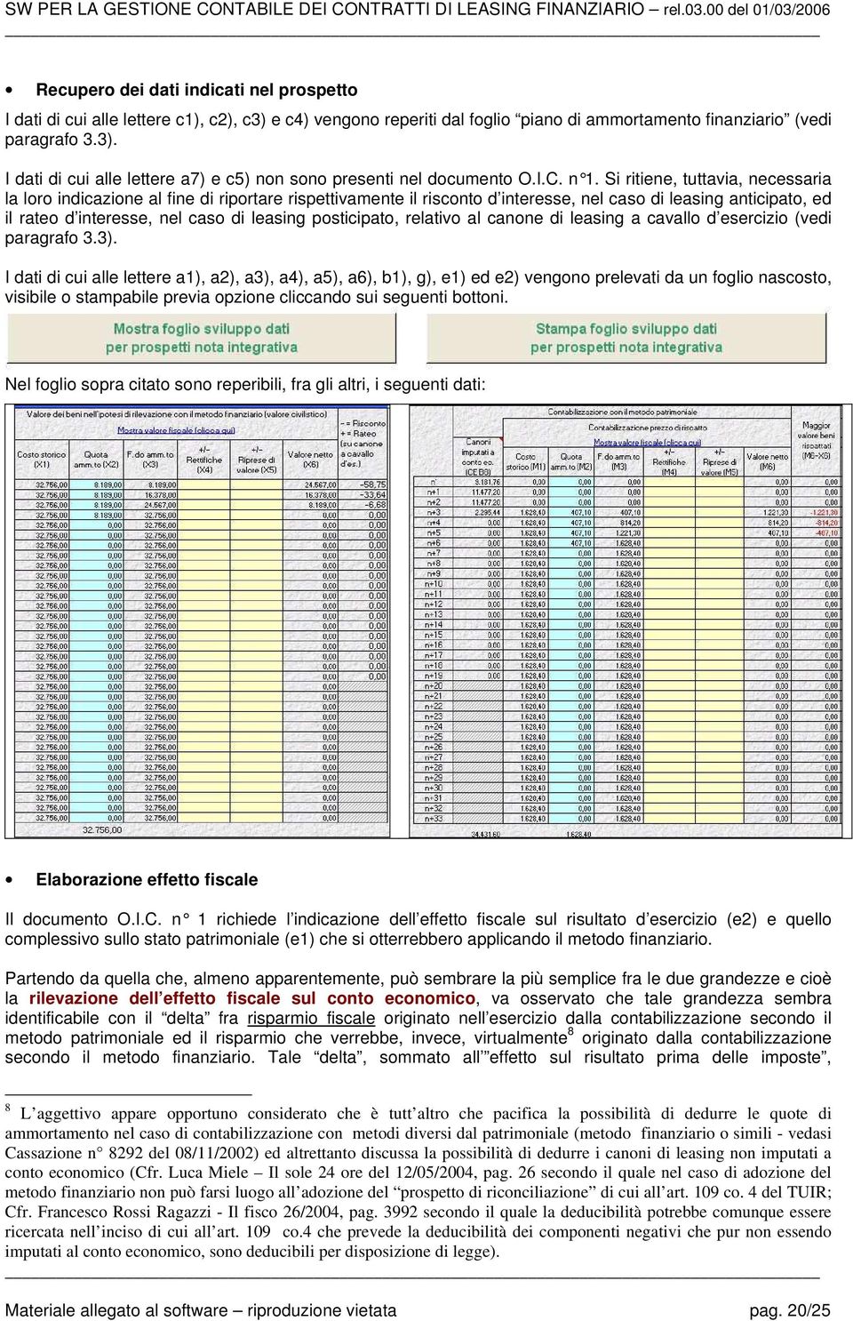 Si ritiene, tuttavia, necessaria la loro indicazione al fine di riportare rispettivamente il risconto d interesse, nel caso di leasing anticipato, ed il rateo d interesse, nel caso di leasing