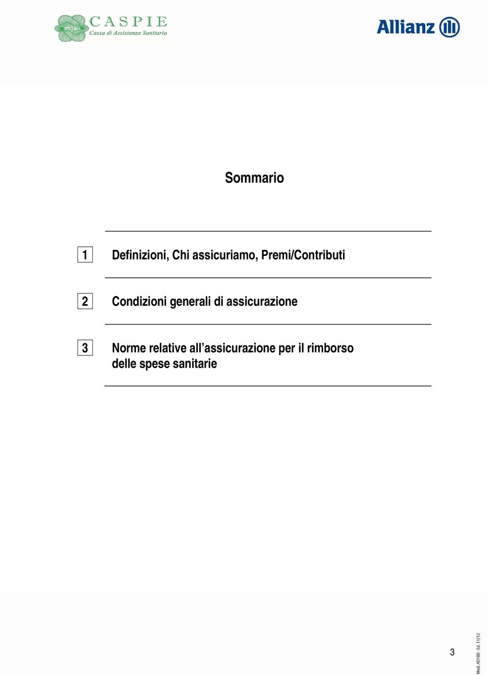 assicurazione 3 Norme relative all