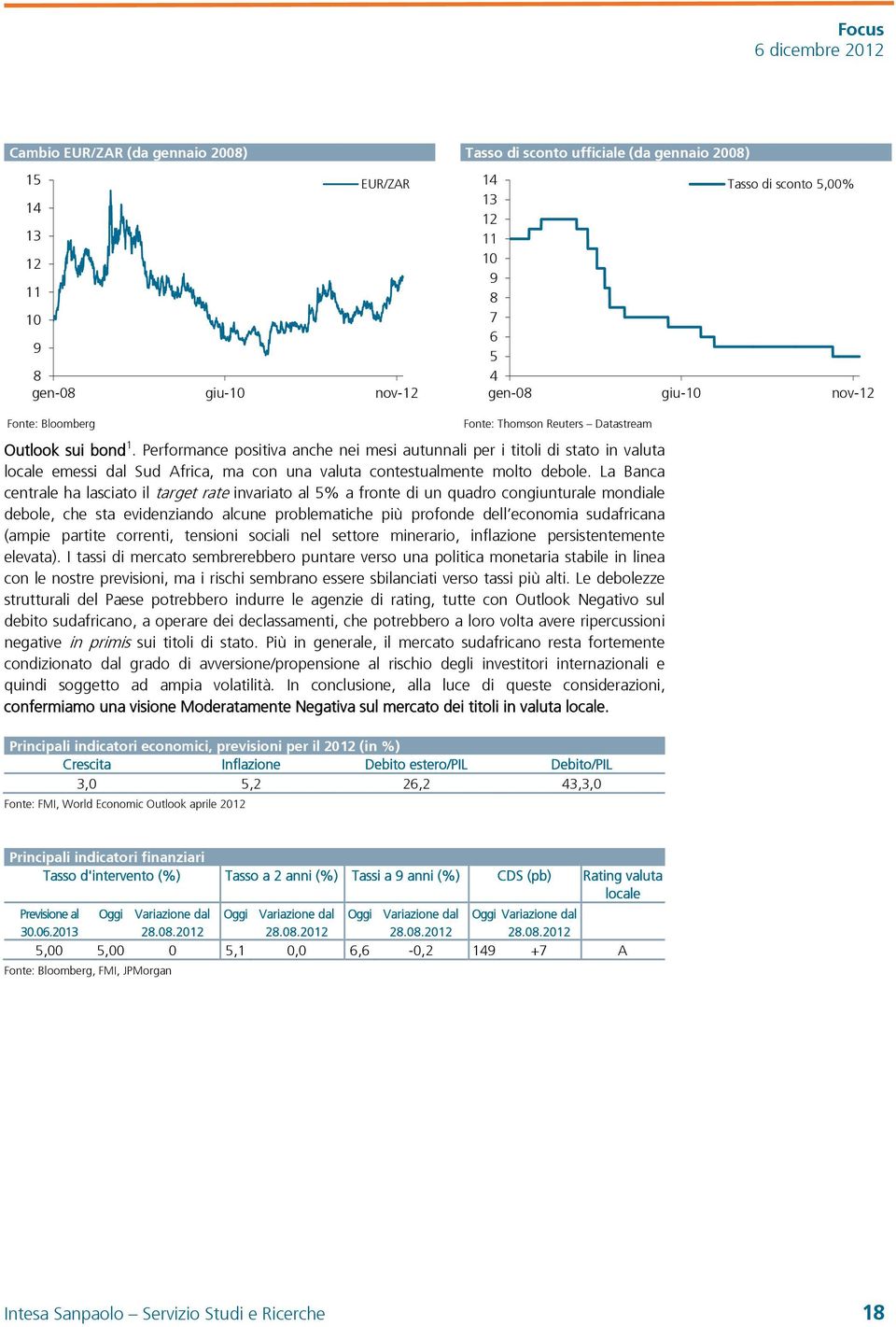 La Banca centrale ha lasciato il target rate invariato al 5% a fronte di un quadro congiunturale mondiale debole, che sta evidenziando alcune problematiche più profonde dell economia sudafricana