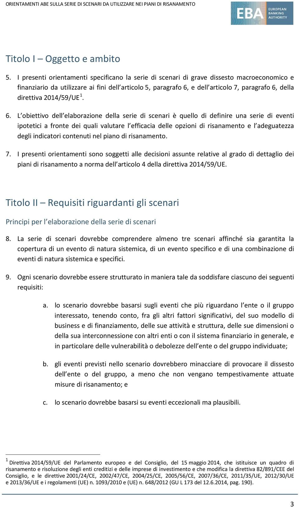 direttiva 2014/59/UE 1. 6.