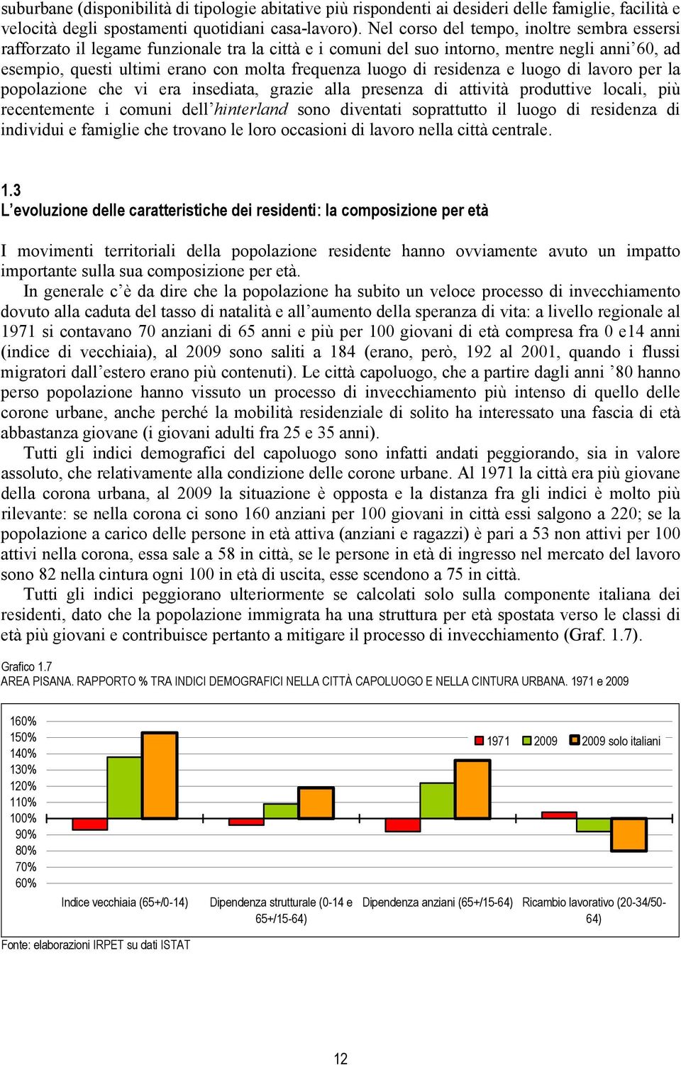 residenza e luogo di lavoro per la popolazione che vi era insediata, grazie alla presenza di attività produttive locali, più recentemente i comuni dell hinterland sono diventati soprattutto il luogo