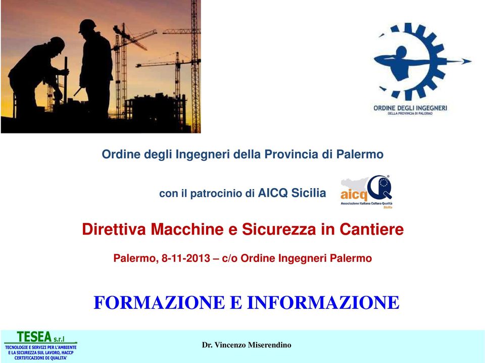 Macchine e Sicurezza in Cantiere Palermo,