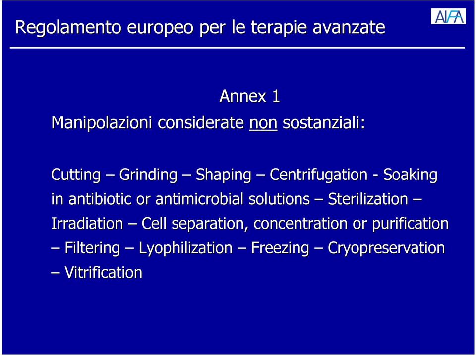 solutions Sterilization Irradiation Cell separation, concentration or