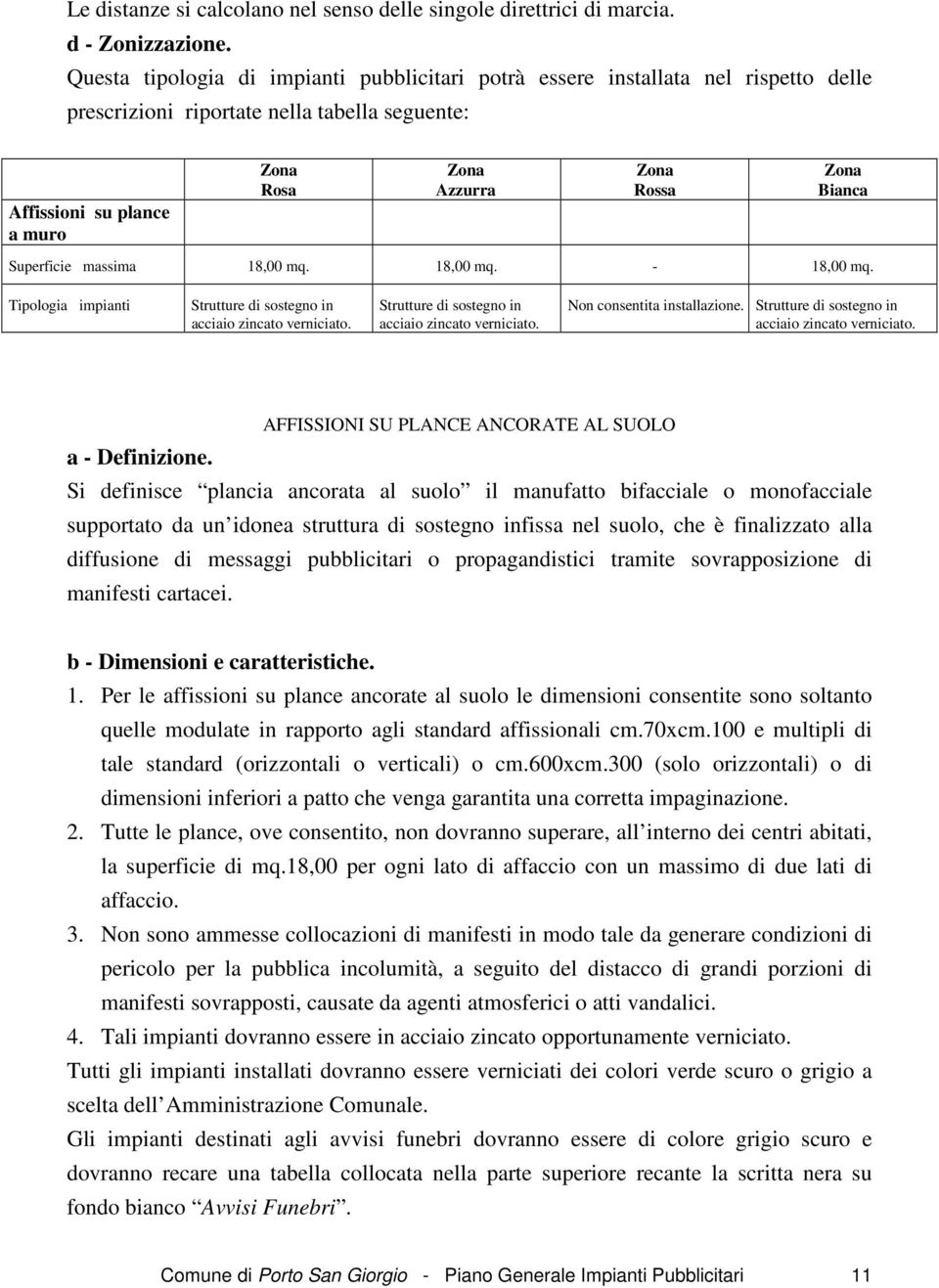 massima 18,00 mq. 18,00 mq. - 18,00 mq. Tipologia impianti Strutture di sostegno in acciaio zincato verniciato. Strutture di sostegno in acciaio zincato verniciato. Non consentita installazione.