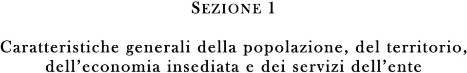 del territorio, dell economia