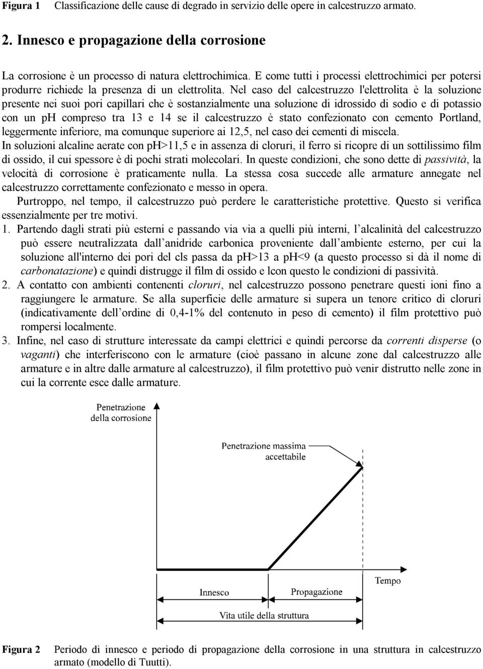 Nel caso del calcestruzzo l'elettrolita è la soluzione presente nei suoi pori capillari che è sostanzialmente una soluzione di idrossido di sodio e di potassio con un ph compreso tra 13 e 14 se il