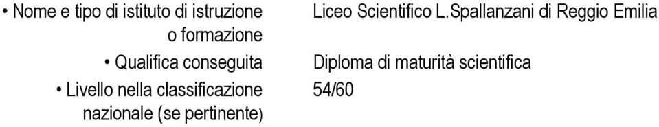 pertinente) Liceo Scientifico L.