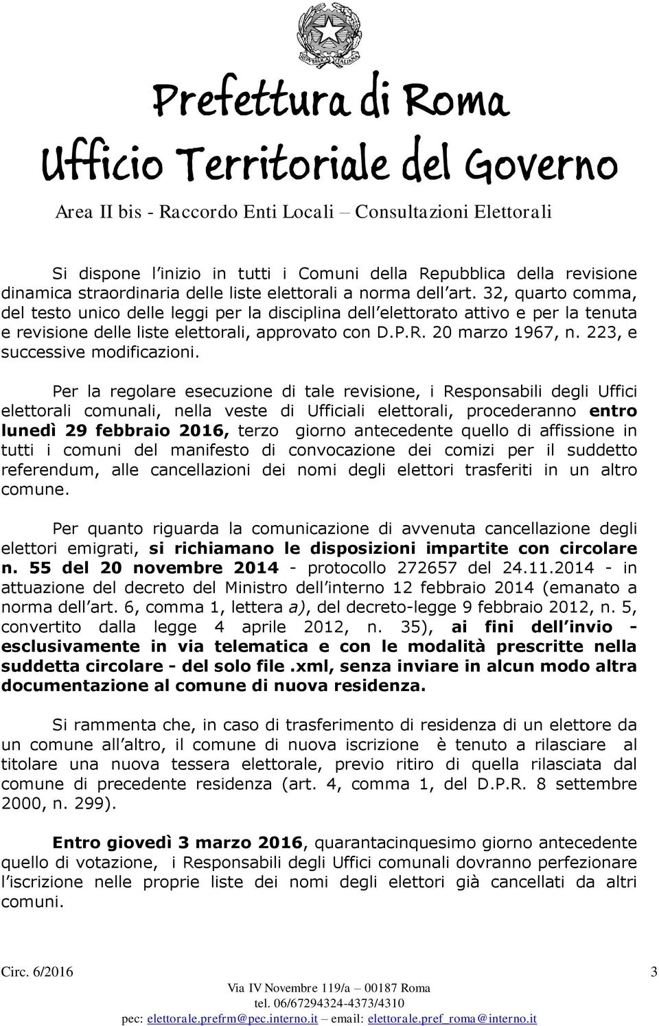 223, e successive modificazioni.