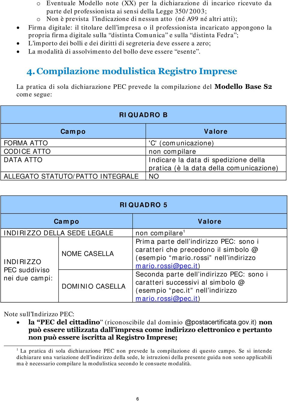 di segreteria deve essere a zero; La modalità di assolvimento del bollo deve essere esente. 4.