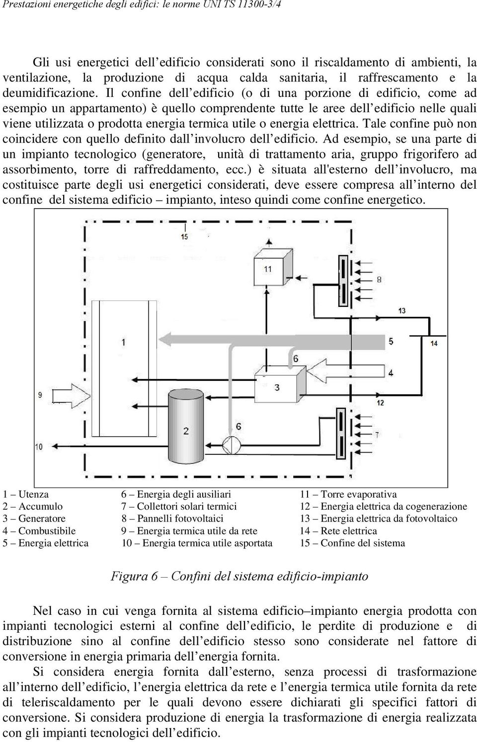 utile o energia elettrica. Tale confine può non coincidere con quello definito dall involucro dell edificio.