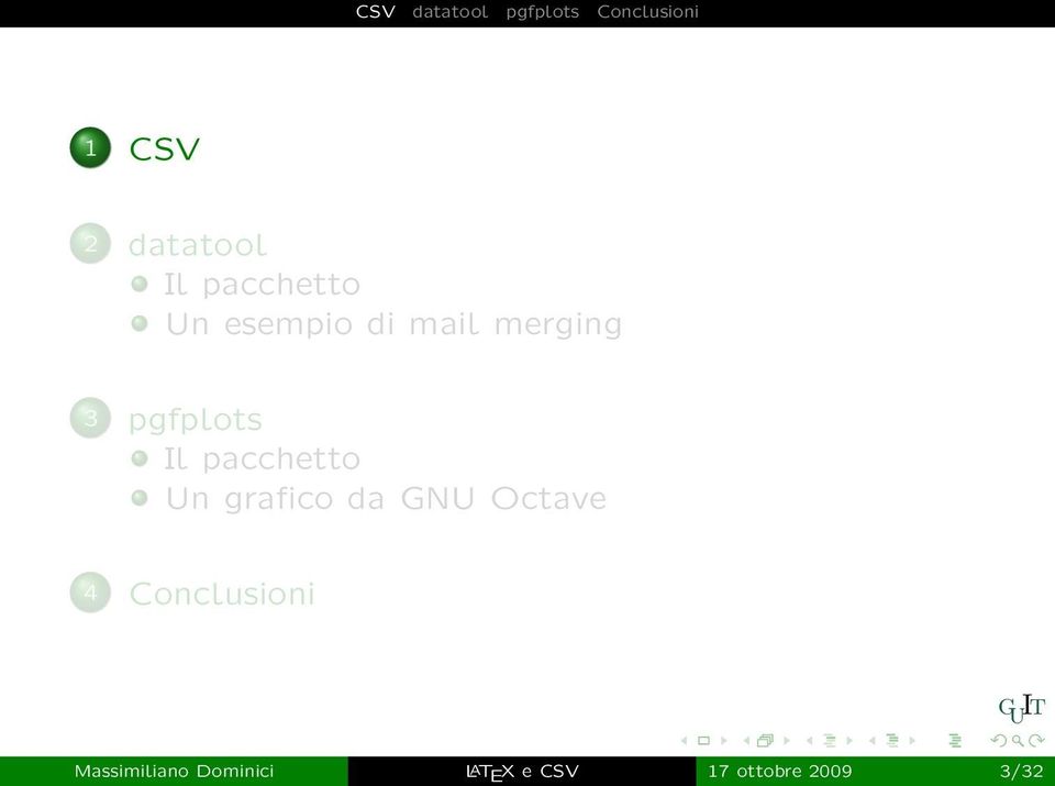 grafico da GNU Octave 4 Conclusioni
