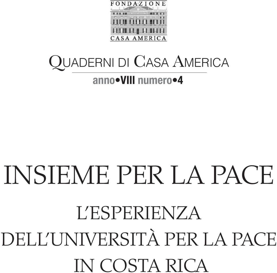 UNIVERSITÀ PER LA