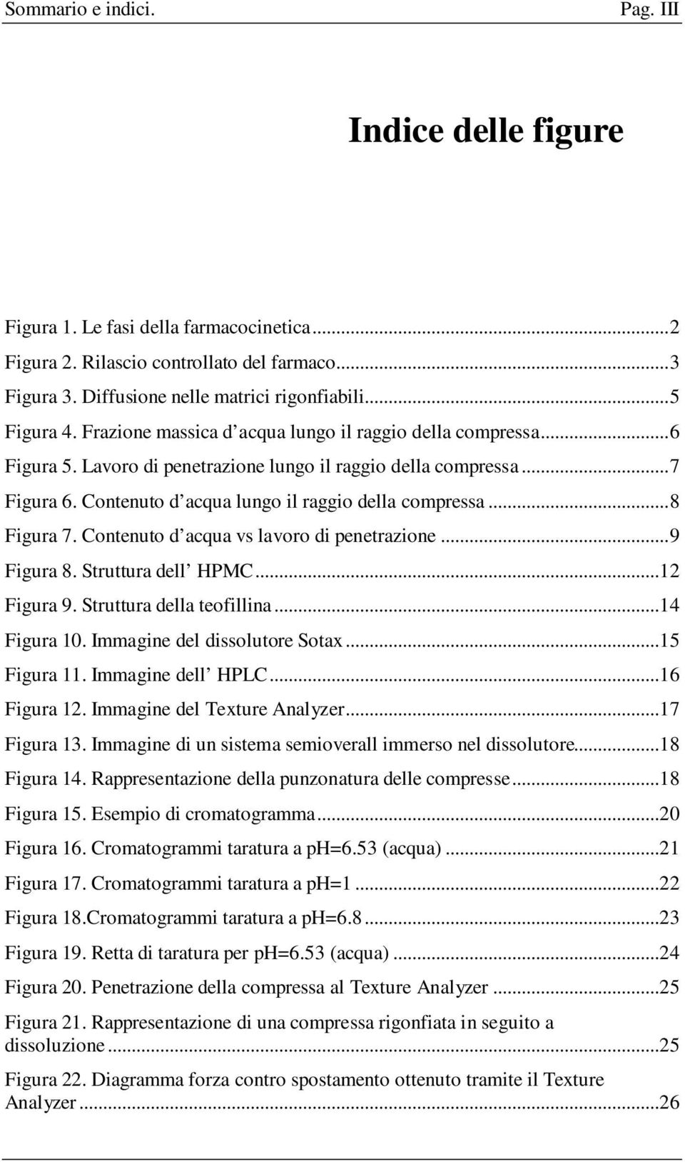 Contenuto d acqua lungo il raggio della compressa... 8 Figura 7. Contenuto d acqua vs lavoro di penetrazione... 9 Figura 8. Struttura dell HPMC...12 Figura 9. Struttura della teofillina...14 Figura 10.