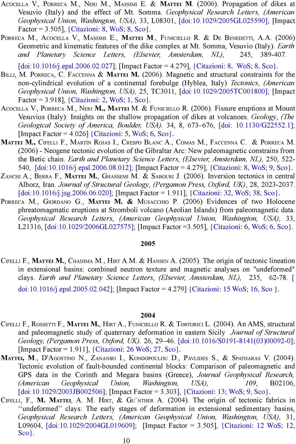 , MASSIMI E., MATTEI M., FUNICIELLO R. & DE BENEDETTI, A.A. (2006) Geometric and kinematic features of the dike complex at Mt. Somma, Vesuvio (Italy).