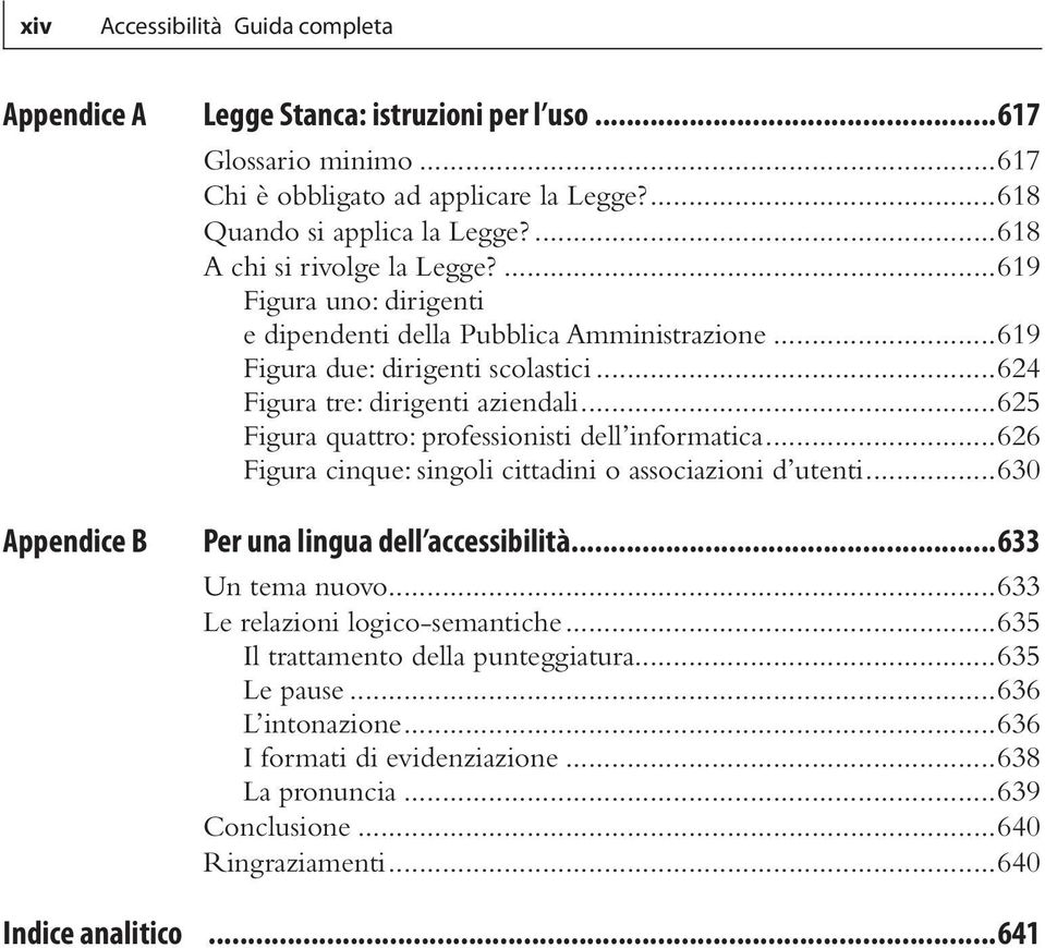 ..625 Figura quattro: professionisti dell informatica...626 Figura cinque: singoli cittadini o associazioni d utenti...630 Appendice B Per una lingua dell accessibilità...633 Un tema nuovo.