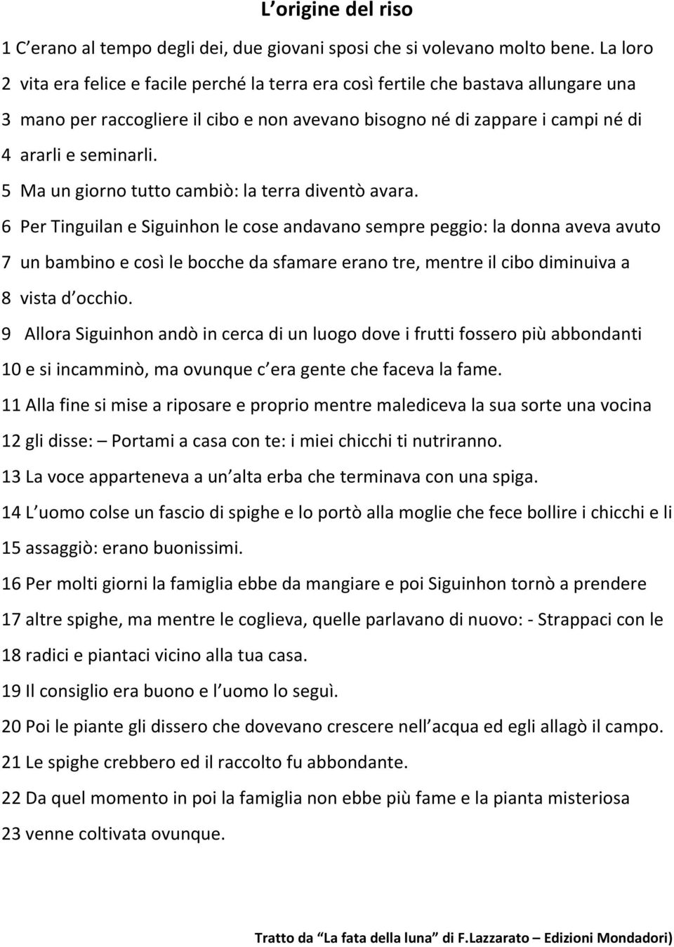 5 Ma un giorno tutto cambiò: la terra diventò avara.