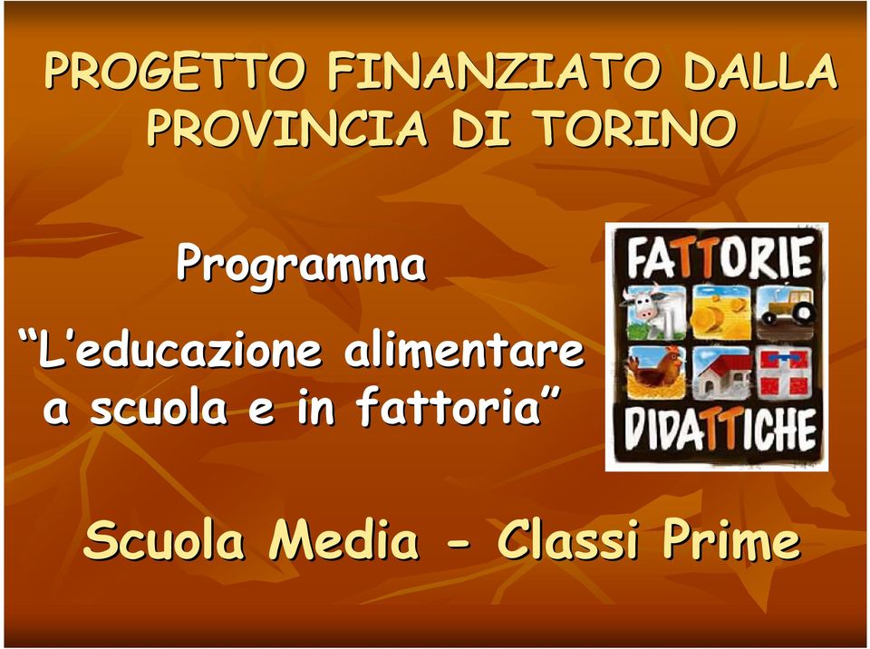 educazione alimentare a scuola e