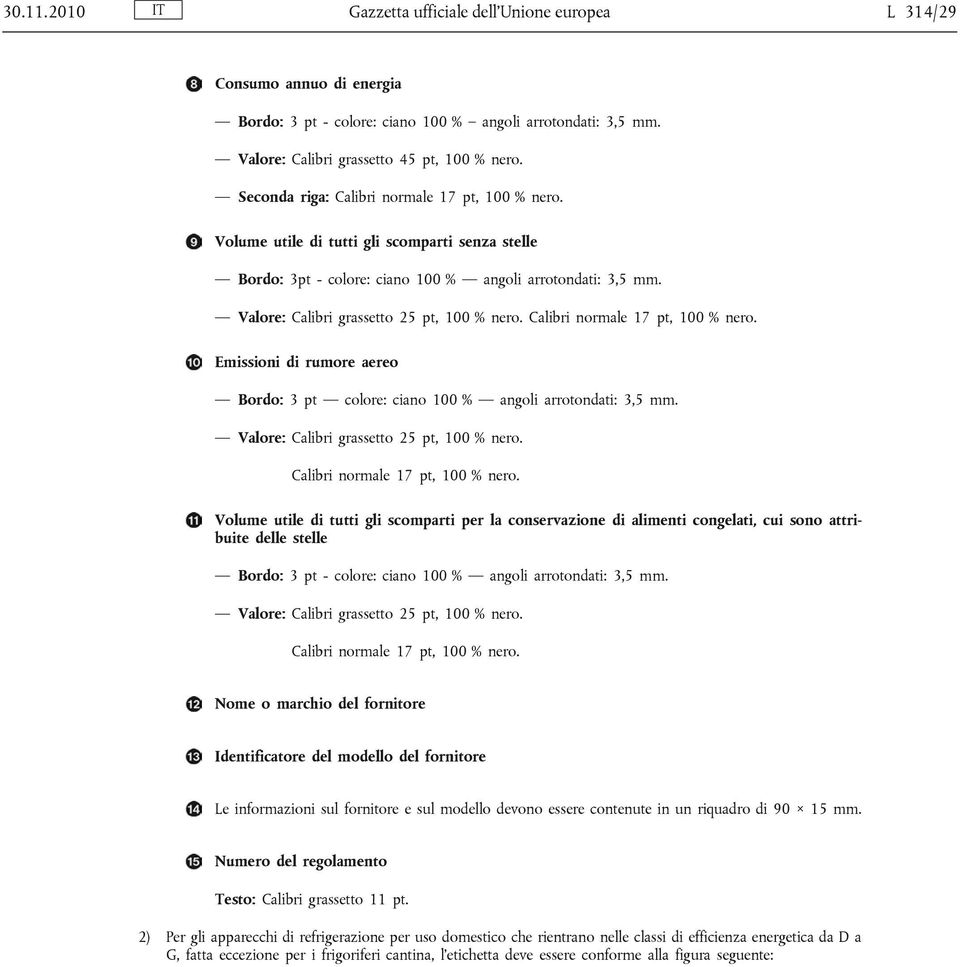 Valore: Calibri grassetto 25 pt, 100 % nero. Calibri normale 17 pt, 100 % nero. Emissioni di rumore aereo Bordo: 3 pt colore: ciano 100 % angoli arrotondati: 3,5 mm.