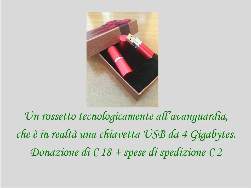 chiavetta USB da 4 Gigabytes.