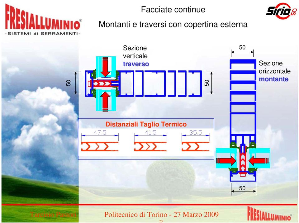 verticale traverso 50 50 Sezione