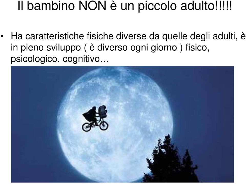 quelle degli adulti, è in pieno sviluppo (