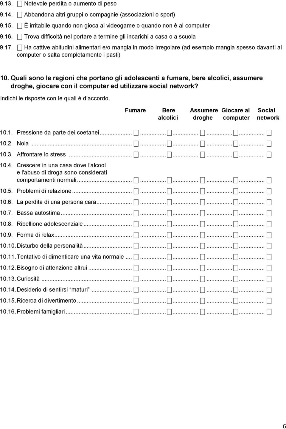 Ha cattive abitudini alimentari e/o mangia in modo irregolare (ad esempio mangia spesso davanti al computer o salta completamente i pasti) 10.