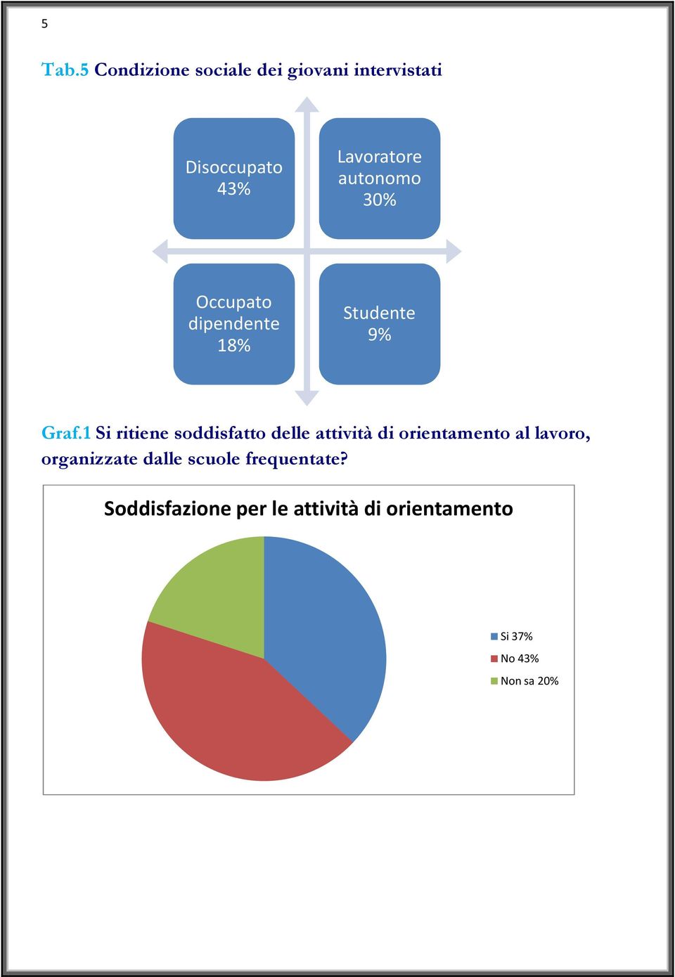 autonomo 30% Occupato dipendente 18% Studente 9% Graf.