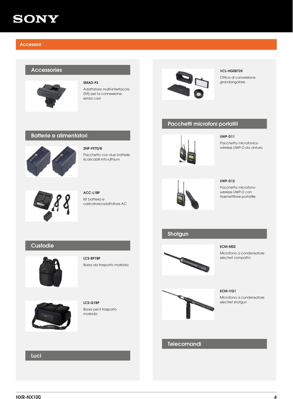 ACC-L1BP Kit batteria e caricatore/adattatore AC Pacchetto microfono wireless UWP-D con trasmettitore portatile Shotgun Custodie LCS-BP1BP Borsa da trasporto