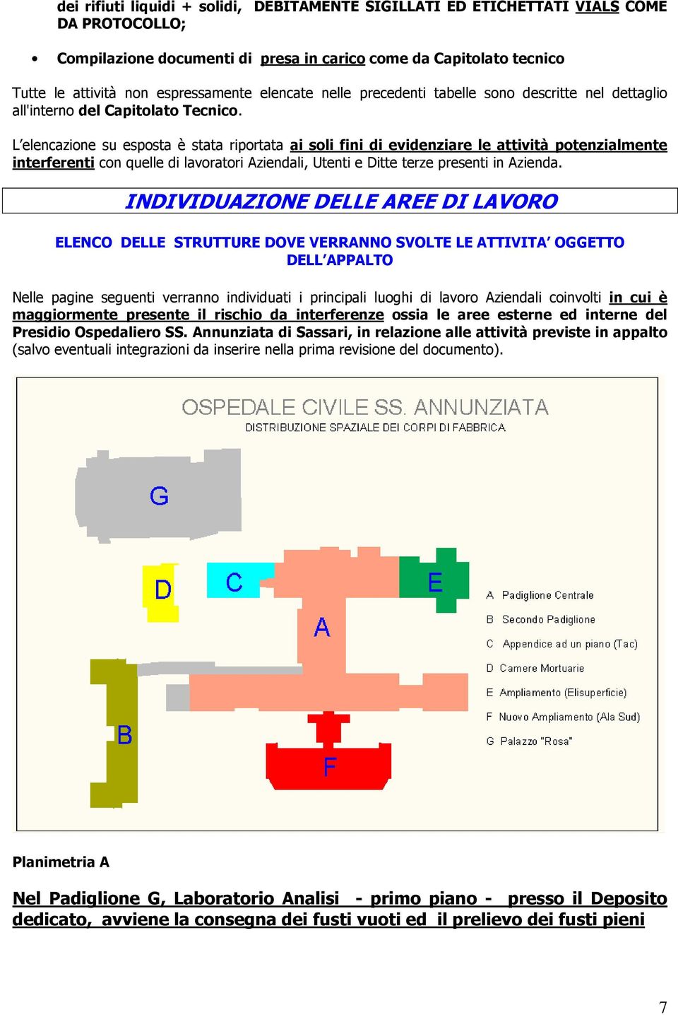 L elencazione su esposta è stata riportata ai soli fini di evidenziare le attività potenzialmente interferenti con quelle di lavoratori Aziendali, Utenti e Ditte terze presenti in Azienda.