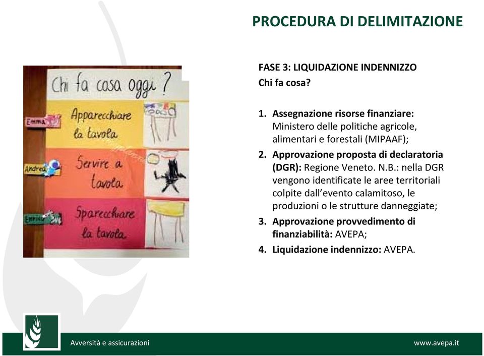 Approvazione proposta di declaratoria (DGR): Regione Veneto. N.B.