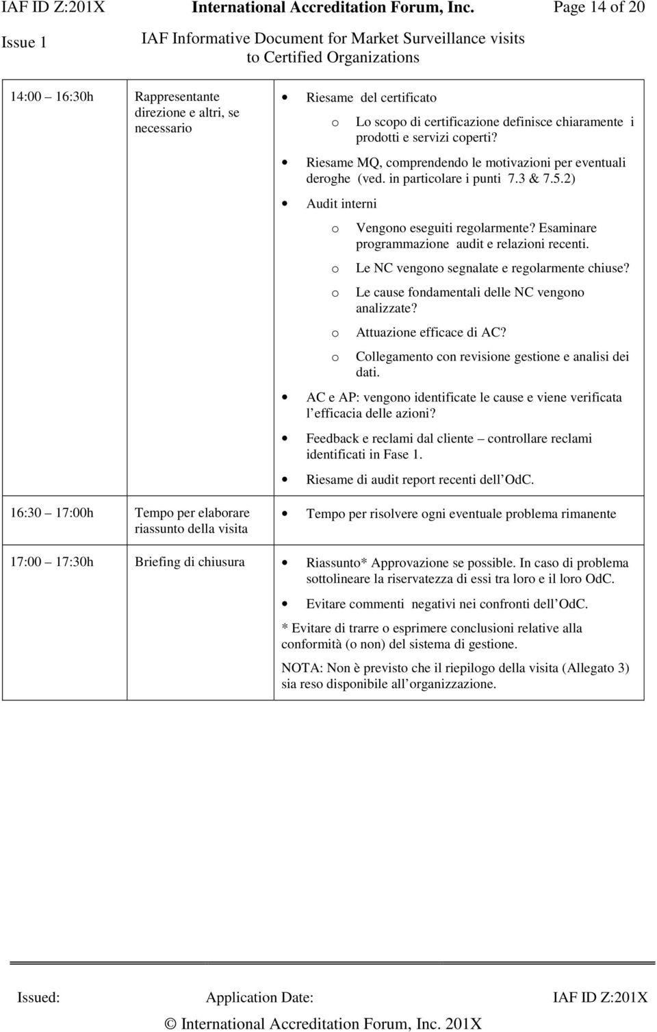 cperti? Riesme MQ, cmprendend le mtivzini per eventuli derghe (ved. in prticlre i punti 7.3 & 7.5.2) Audit interni Vengn eseguiti reglrmente? Esminre prgrmmzine udit e relzini recenti.