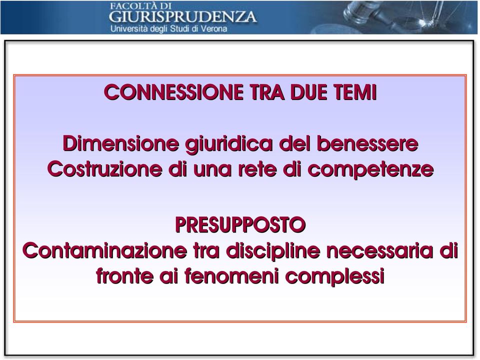 competenze PRESUPPOSTO Contaminazione tra