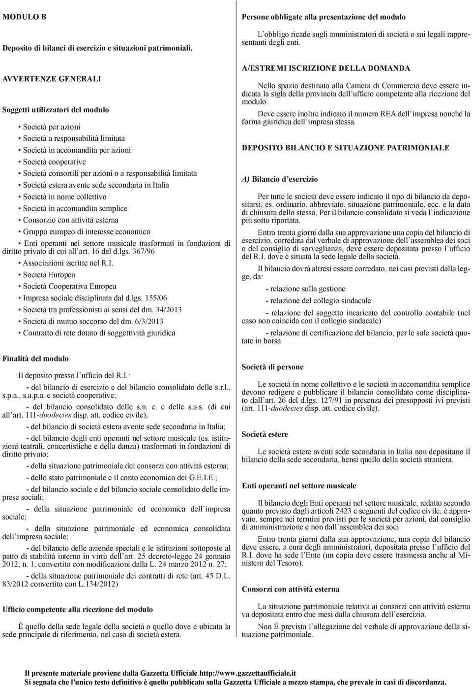 responsabilità limitata Società estera avente sede secondaria in Italia Società in nome collettivo Società in accomandita semplice Consorzio con attività esterna Gruppo europeo di interesse economico