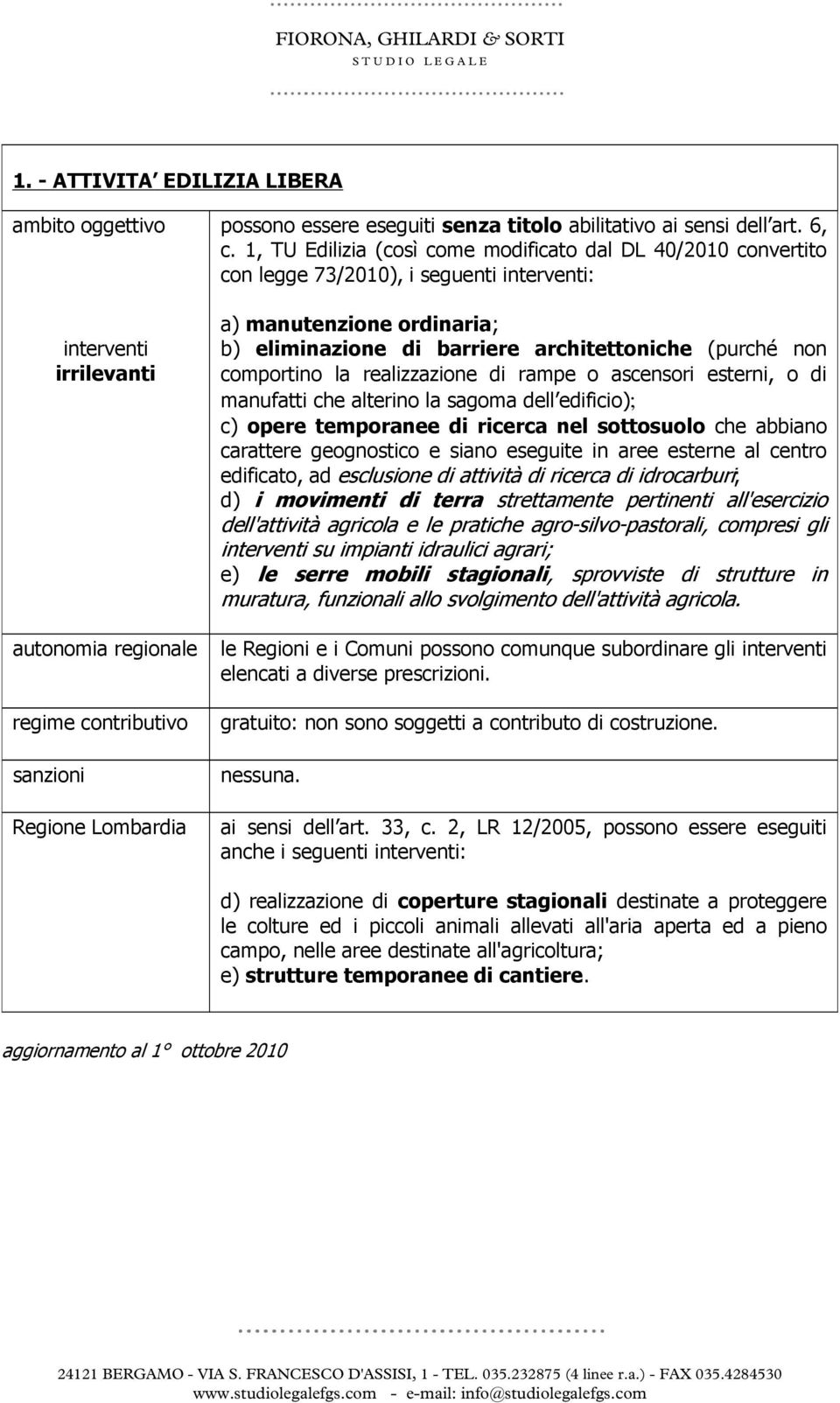 realizzazione di rampe o ascensori esterni, o di manufatti che alterino la sagoma dell edificio); c) opere temporanee di ricerca nel sottosuolo che abbiano carattere geognostico e siano eseguite in