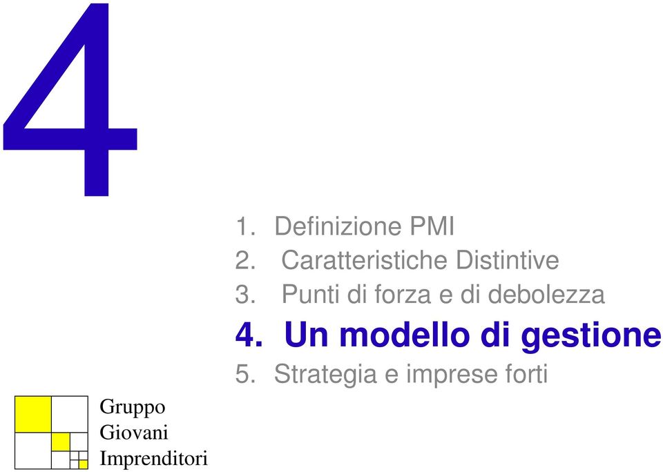 Punti di forza e di debolezza 4.