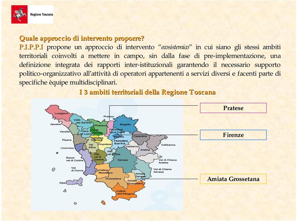 sin dalla fase di pre-implementazione, una definizione integrata dei rapporti inter-istituzionali garantendo il necessario