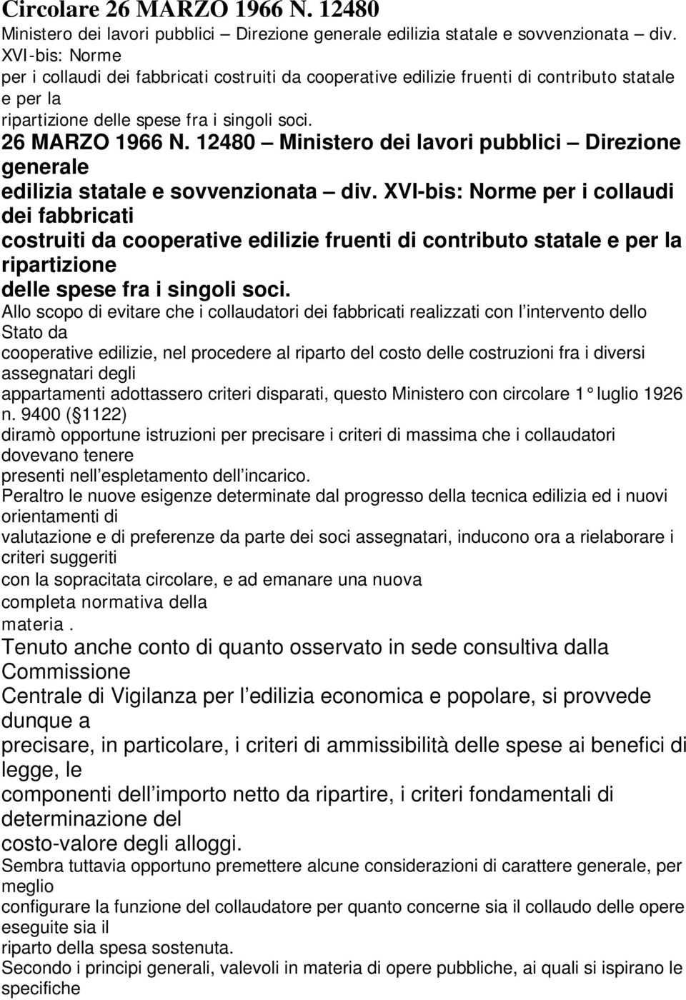 12480 Ministero dei lavori pubblici Direzione generale edilizia statale e sovvenzionata div.