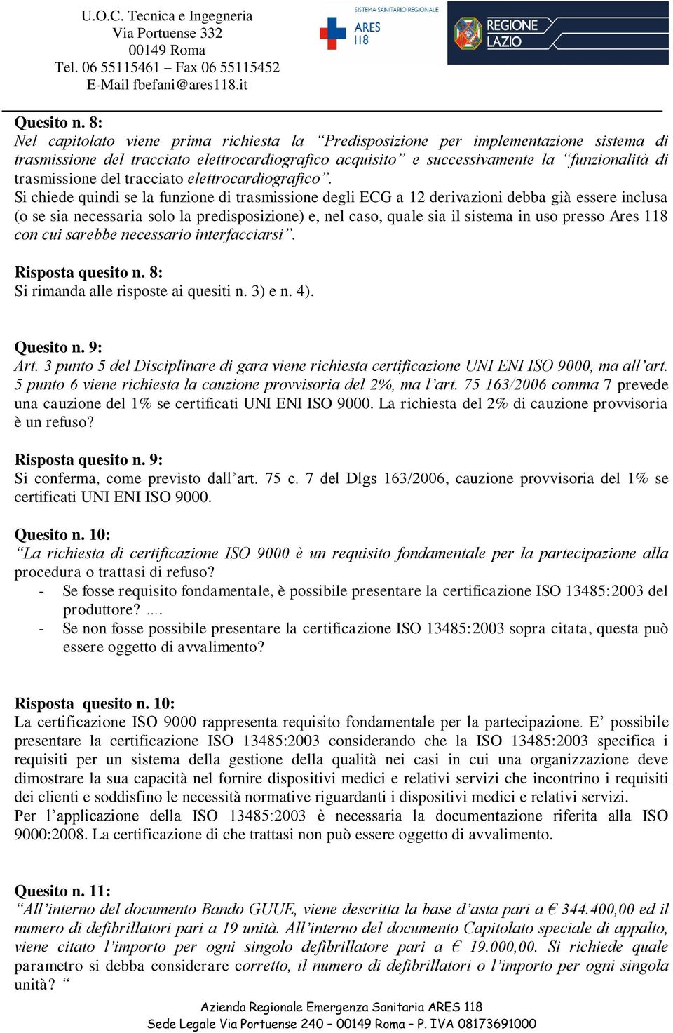 del tracciato elettrocardiografico.