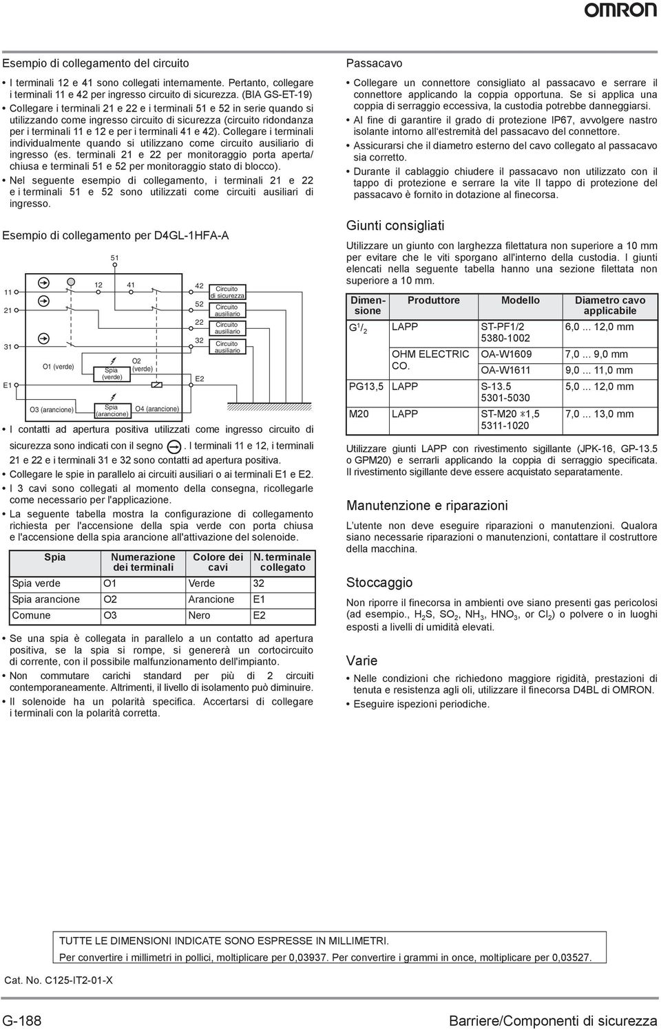 42). Collegare i terminali individualmente quando si utilizzano come circuito ausiliario di ingresso (es.