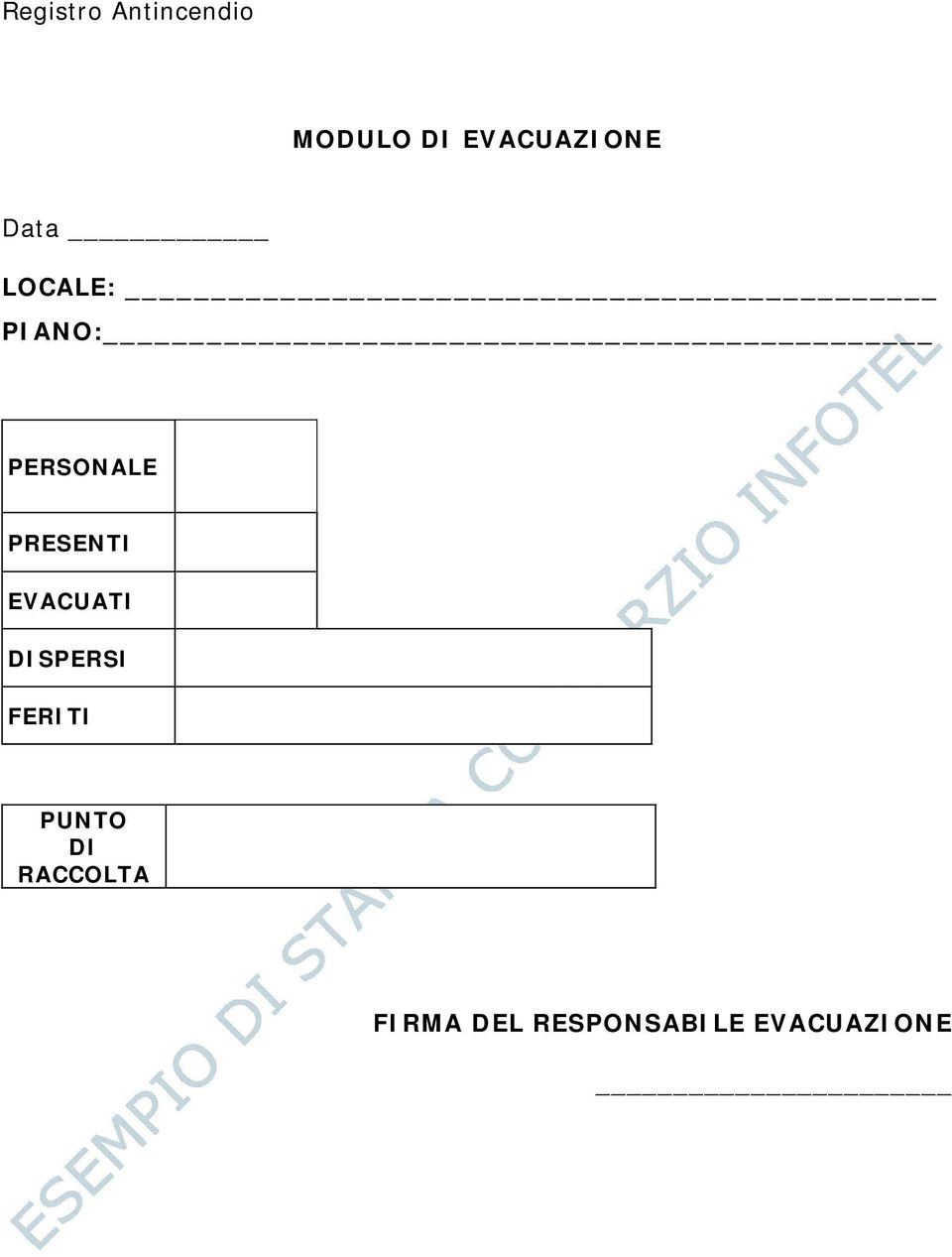 DISPERSI FERITI PUNTO DI RACCOLTA