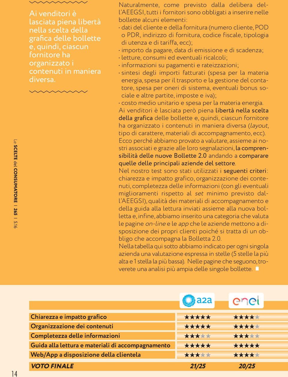 indirizzo di fornitura, codice fiscale, tipologia di utenza e di tariffa, ecc); importo da pagare, data di emissione e di scadenza; letture, consumi ed eventuali ricalcoli; informazioni su pagamenti