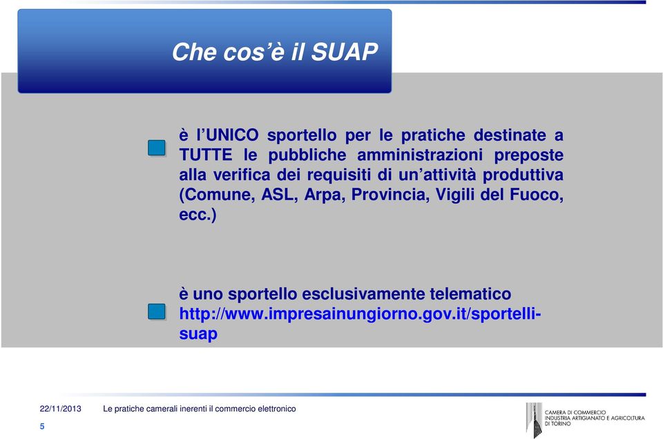 produttiva (Comune, ASL, Arpa, Provincia, Vigili del Fuoco, ecc.