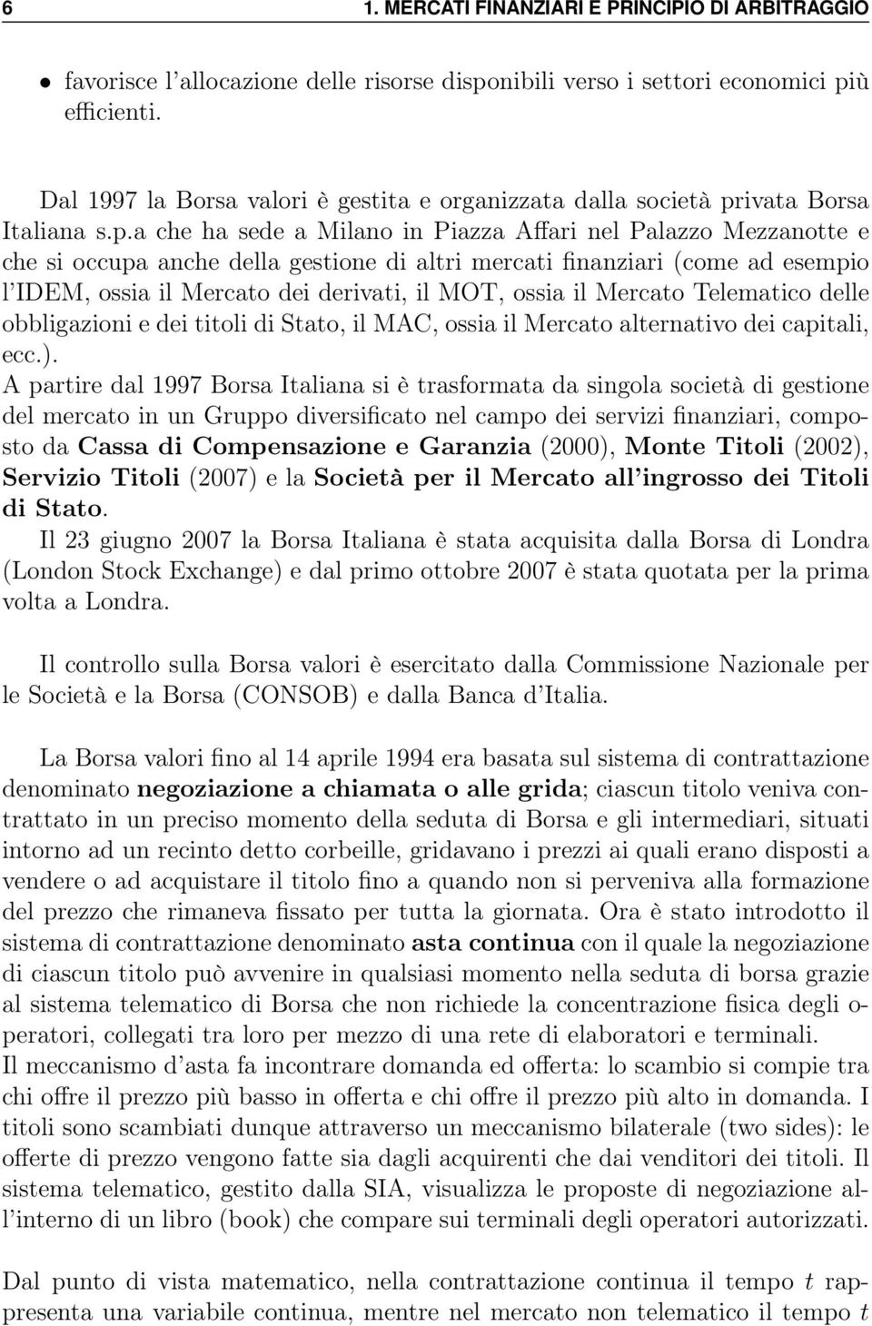 ivata Borsa Italiana s.p.